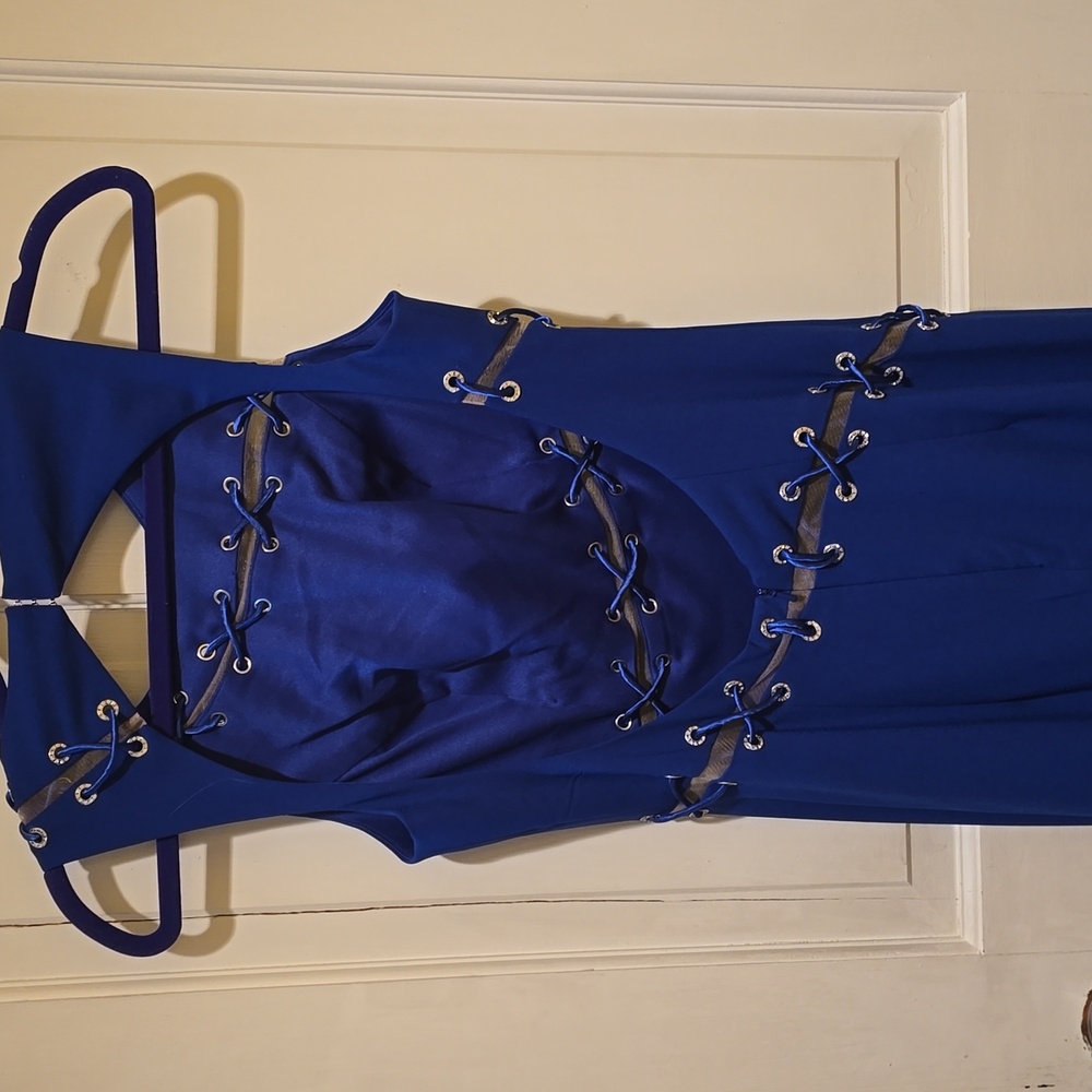 Terani couture royal blue gown. Never worn!! - Picture 8 of 9
